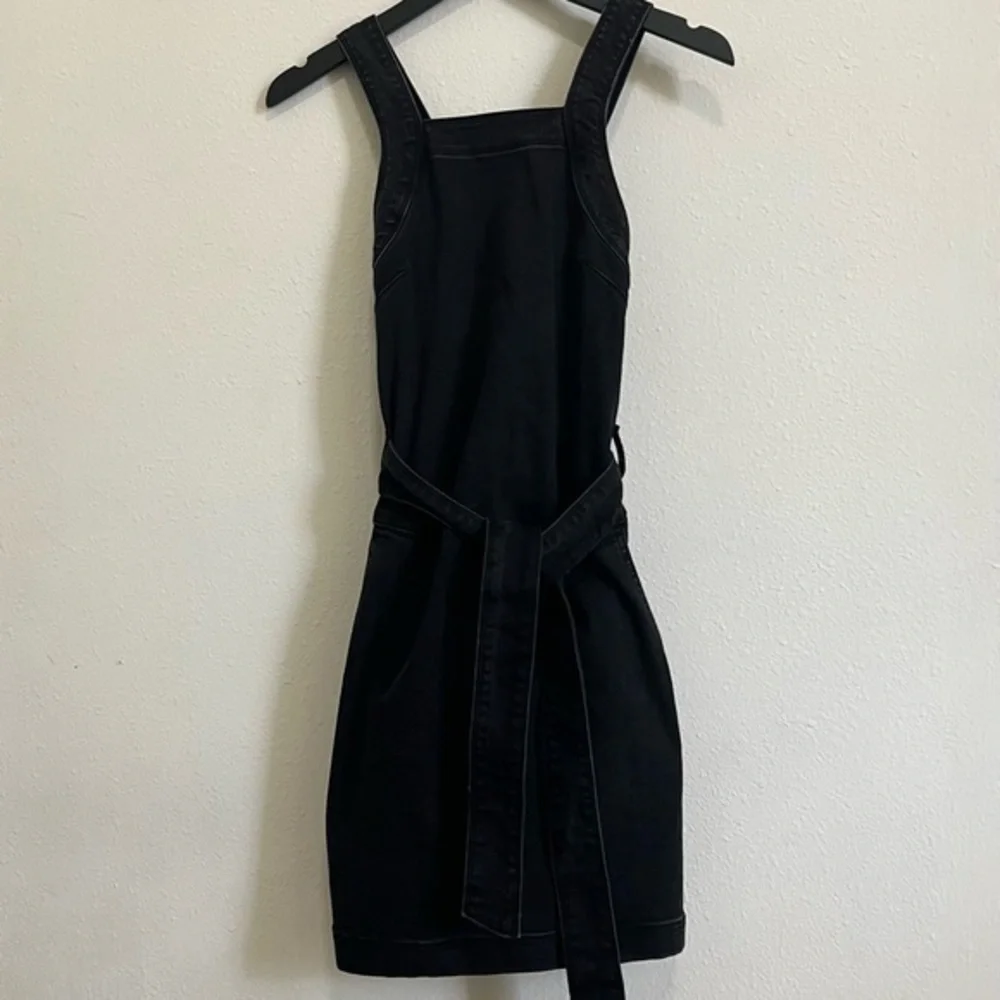 Zara Denim Mini Dress Crossback Belted